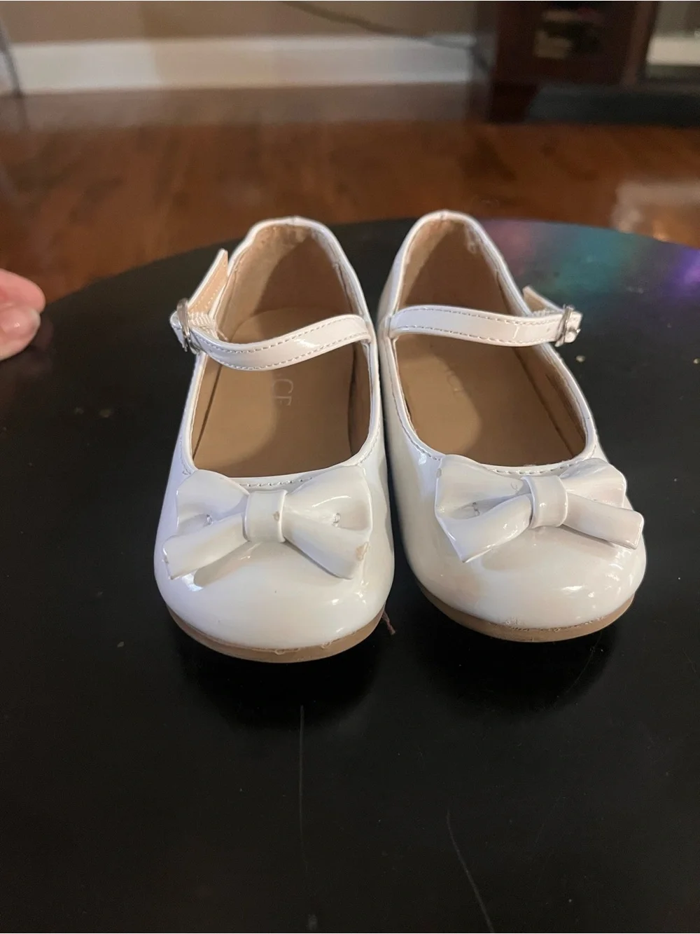 The Children's Place White Patent Mary Jane Shoes with Bow